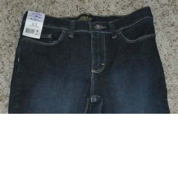 *Skinny Jeans Lee sz 12 Plus Blue Adjustable Waist Crinkled Washed 5 Pkt Girls - Picture 2 of 3